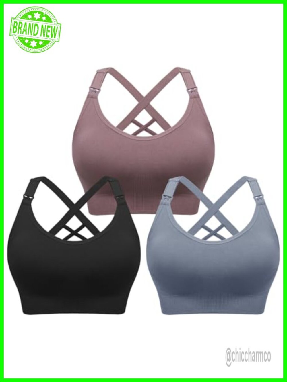 Seamless Nursing Sports Bra for Breastfeeding Maternity Yoga Low Impact